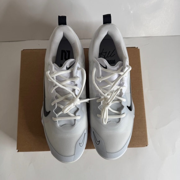 Nike Force Zoom Trout 9 Pro Baseball Softball  Cleats White Men's Sizes 8 and 12 - Picture 5 of 8